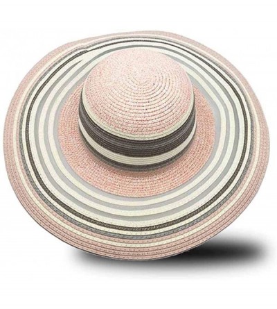 Sun Hats Sun Hat for Women Straw Summer Beach Wide Brim - Multi-09 - CX18NLO7UAL $19.32
