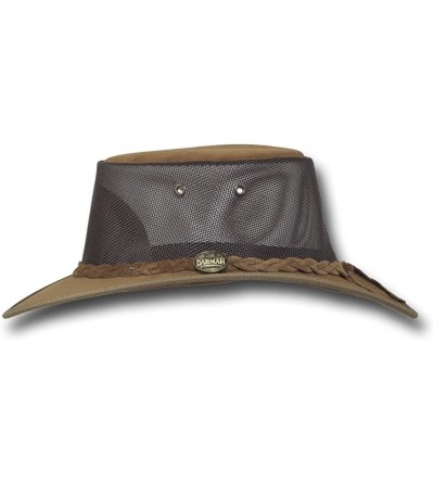 Sun Hats Foldaway Cooler Leather Hat - Item 1068 - Hickory - C011BHMN6NP $84.66
