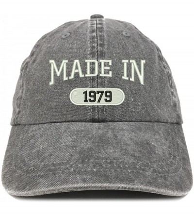 Baseball Caps Made in 1979 Embroidered 41st Birthday Washed Baseball Cap - Black - C618C7H66LI $34.12
