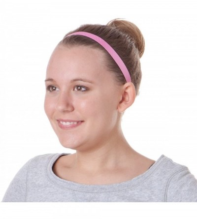 Headbands Women's Adjustable NO Slip Skinny Tech Sport Headband Multi Packs - Pink & Purple 2pk - CZ11OI1FQJJ $11.25