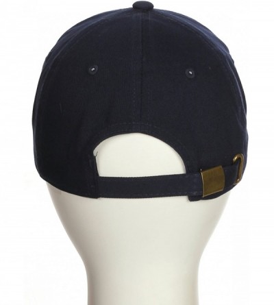 Baseball Caps Customized Letter Intial Baseball Hat A to Z Team Colors- Navy Cap Black White - Letter a - CT18ESAE93R $13.58