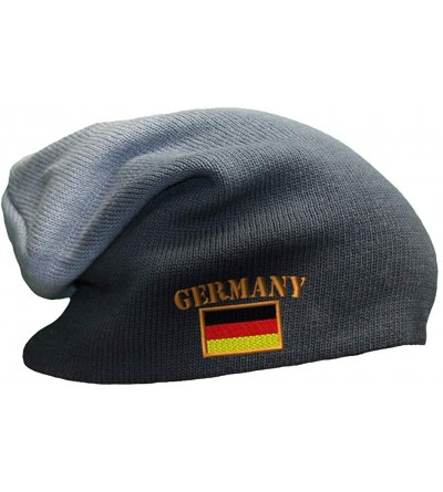 Skullies & Beanies Slouchy Beanie for Men & Women Germany Flag Embroidery Skull Cap Hats 1 Size - Navy - CS18ZDNOA2H $33.59