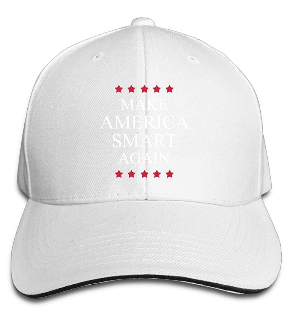 Baseball Caps Make America Smart Again Adjustable Baseball Hat Dad Hats Trucker Hat Sandwich Visor Cap - White - CB18GL3UDCW ...