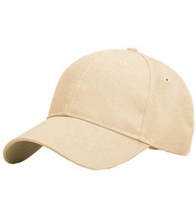 Baseball Caps Cotton Ponytail Hats Baseball for Women Adjustable Solid Color - Navy+khaki - C818NNO2YX7 $10.89
