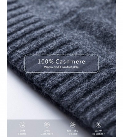 Skullies & Beanies 100% Pure Cashmere Winter Beanie Skullies Cap for Women- Charcoal- Free Size - CT18WZMX6TL $25.51