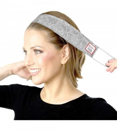 Headbands Non-Slip Headband Wig Grip Adjustable Headband for Under headscarves - Silver gray velvet - CV1802EI34W $35.35