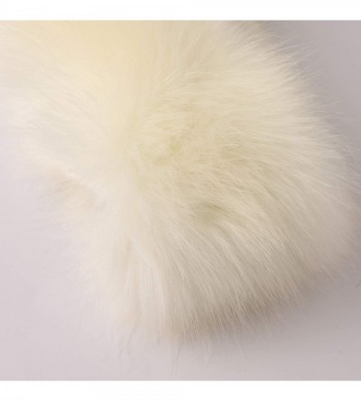 Cold Weather Headbands Womens Faux Fur Headband Winter Earwarmer Earmuff Hat Ski - White - CX12K3NDNQD $14.54