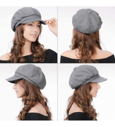 Newsboy Caps 2019 New Womens Visor Beret Newsboy Hat Cap for Ladies Merino Wool - 67145_grey - C7128S7TFS1 $19.89
