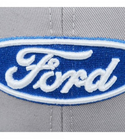 Baseball Caps Ford Baseball Cap- Adjustable Cotton Twill Trucker Hat- One Size- Gray and Black - CW18ZL6W65L $11.82