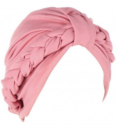 Skullies & Beanies Muslim Turban Elegant Beanie Hat - Pink - C61948EUAEQ $7.11