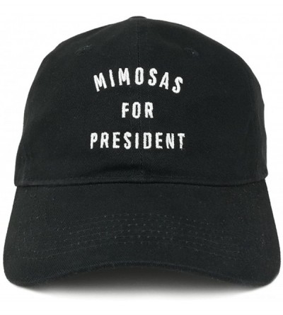 Baseball Caps Mimosas for President Embroidered 100% Cotton Adjustable Cap - Black - C912IZKCITJ $39.66