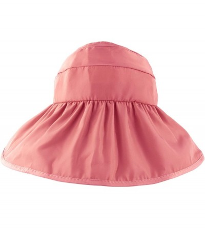 Visors Women's Wide Brim Sun UV Protection Visor Hats for Beach Fishing - A-watermelon Red - CR18NWUCTXK $22.64