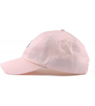 Baseball Caps Rose Embroidered Dad Hat Women Men Cute Adjustable Cotton Floral Baseball Cap - Light Pink2 - CK12NUHM6AE $9.86