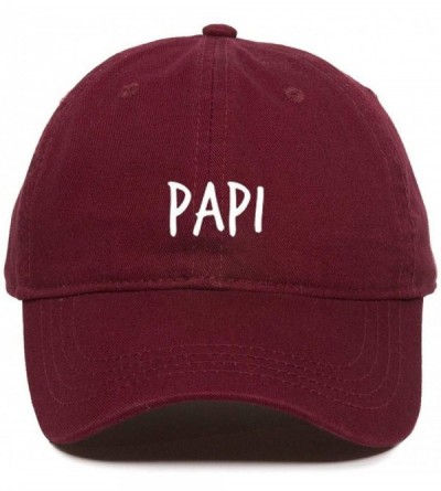 Baseball Caps Papi Daddy Baseball Cap- Embroidered Dad Hat- Unstructured Six Panel- Adjustable Strap (Multiple Colors) - C118...