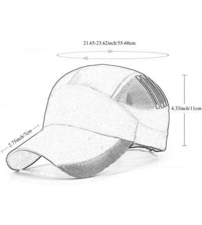 Baseball Caps Unisex Summer Running Cap Quick Dry Mesh Outdoor Sun Hat Stripes Lightweight Breathable Soft Sports Cap - A-ros...