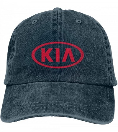 Skullies & Beanies Custom KIA_Car Logo Fashion Hat Cap for Men Black - Navy - CC18SROZQI7 $33.02