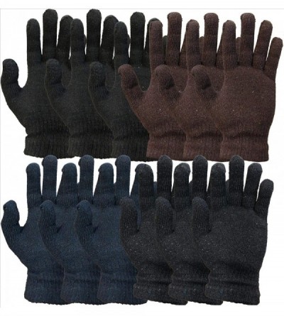 Skullies & Beanies Winter Beanies & Gloves For Men & Women- Warm Thermal Cold Resistant Bulk Packs - 12 Pairs Assorted Solids...