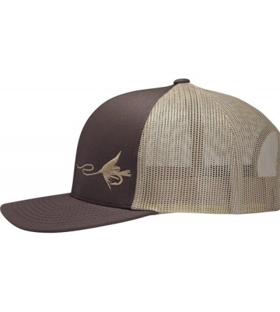 Baseball Caps Trucker Hat - Fly Fishing - Brown/Tan - C0182KA7G93 $21.62
