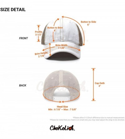 Baseball Caps Vintage Distressed Trucker Hat Adjustable Back Unisex Headwear - Orange - CR18OXA5HSS $12.55