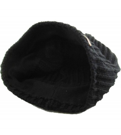 Skullies & Beanies Super Warm Slouchy Fleeced Long Beanie Warm Fur Lined Winter Knit Hat Thick Skull Cap - CQ18ZN5GNWY $11.99