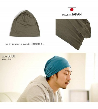 Skullies & Beanies Mens Sports Thermal Beanie - Womens Fitness Cap Fast Dry Hat Made in Japan Gym - Blue - CQ11BAI4WNX $12.22