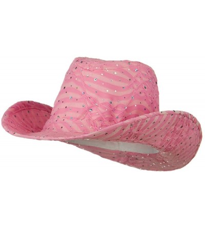 Cowboy Hats Glitter Cowboy Hat - Pink - CL116S2XP3P $44.54
