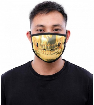 Balaclavas Bandana Fashion Face Mask - Gold Teeth - CG198E4YSNC $34.47
