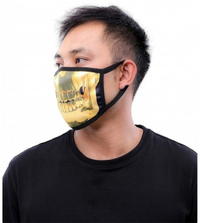 Balaclavas Bandana Fashion Face Mask - Gold Teeth - CG198E4YSNC $16.05