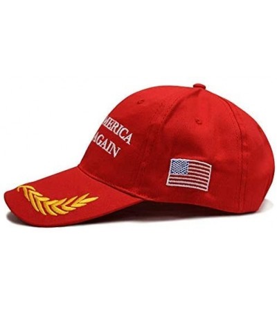 Baseball Caps Make America Great Again Hat [Red]- USA MAGA Cap Adjustable Baseball Hat - C418HAWMCN2 $9.15