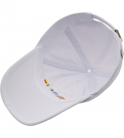 Baseball Caps Golf Baseball Cap 100% Cotton Embroidered Dad Hat Snapback Unisex Twill Hat - White - C818YZT46RC $13.58