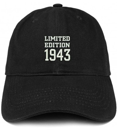 Baseball Caps Limited Edition 1943 Embroidered Birthday Gift Brushed Cotton Cap - Black - CF18D9MWRLO $37.73