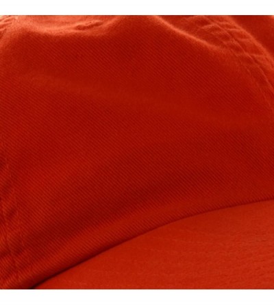 Baseball Caps Low Profile Dyed Cotton Twill Cap - Orange - CB112GBUBIT $11.64