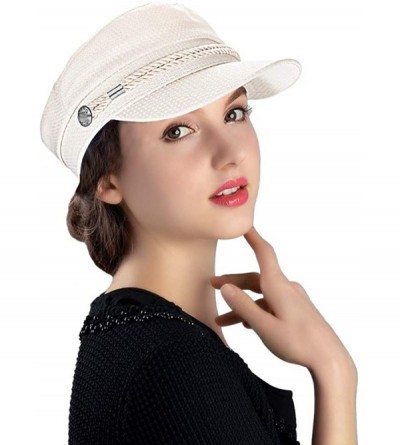 Newsboy Caps Women Newsboy Hat Summer Fashion Visor Beret Cap for Ladies - Ab123-beige - CE197RX08ZZ $13.13