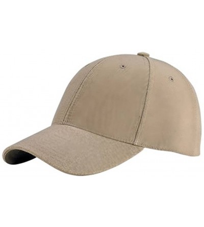 Baseball Caps Structured Low Profile Wool Hat Cap - Khaki - C71108VGGLF $10.76