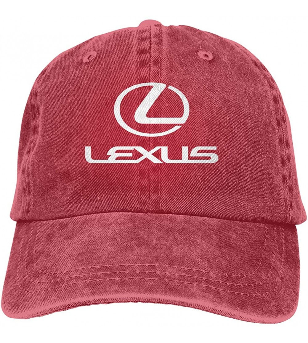 Baseball Caps Customized Printing Casual Strapback Cap Lexus Car Logo New Baseball Caps - Red - CM18W5YMQR7 $17.33