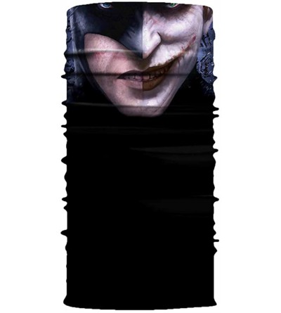 Balaclavas Joker Print Face Mask- Rave Bandana- Neck Gaiter- Scarf- Summer Balaclava for Dust Wind UV Protection - Jkl - CU19...