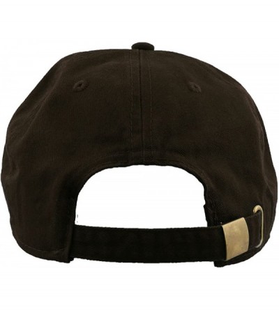 Baseball Caps Baseball Caps Dad Hats 100% Cotton Polo Style Plain Blank Adjustable Size - Dark Brown - C218EZG67HQ $8.94