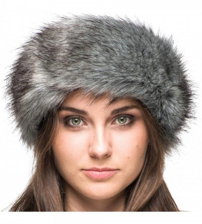 Cold Weather Headbands Winter Faux Fur Headband for Women - Like Real Fur - Fancy Ear Warmer - Silver Fox - C6110WL7JTJ $44.67