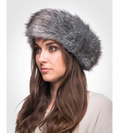 Cold Weather Headbands Winter Faux Fur Headband for Women - Like Real Fur - Fancy Ear Warmer - Silver Fox - C6110WL7JTJ $24.70