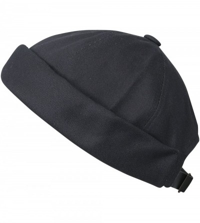 Skullies & Beanies Solid Color Cotton Short Beanie Strap Back Casual Cap Soft Hat - Dark Grey - CI188OWCOQL $55.04