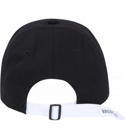 Baseball Caps Embroidered Cotton Baseball Cap Adjustable Snapback Dad Hat - Black-because - CO18DEX2GSM $7.29
