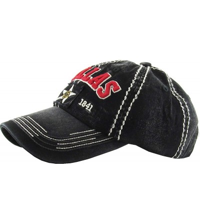 Baseball Caps Lonestar Collection Big T Western Dallas Houston Hats Vintage Distressed Baseball Cap Dad Hat Adjustable - CF18...