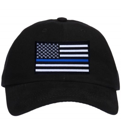 Baseball Caps Thin Blue Line Flag Cap_ Support Law Enforcement Hat - C412NDXRF3O $12.82