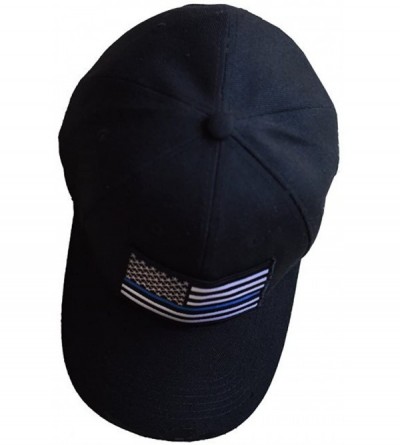 Baseball Caps Thin Blue Line Flag Cap_ Support Law Enforcement Hat - C412NDXRF3O $12.82