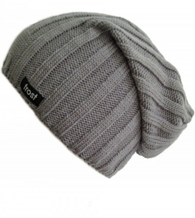 Skullies & Beanies Slouchy Winter Hat Warm Winter Beanie M2013-334 - Charcoal - CR11HPIXG3P $30.61