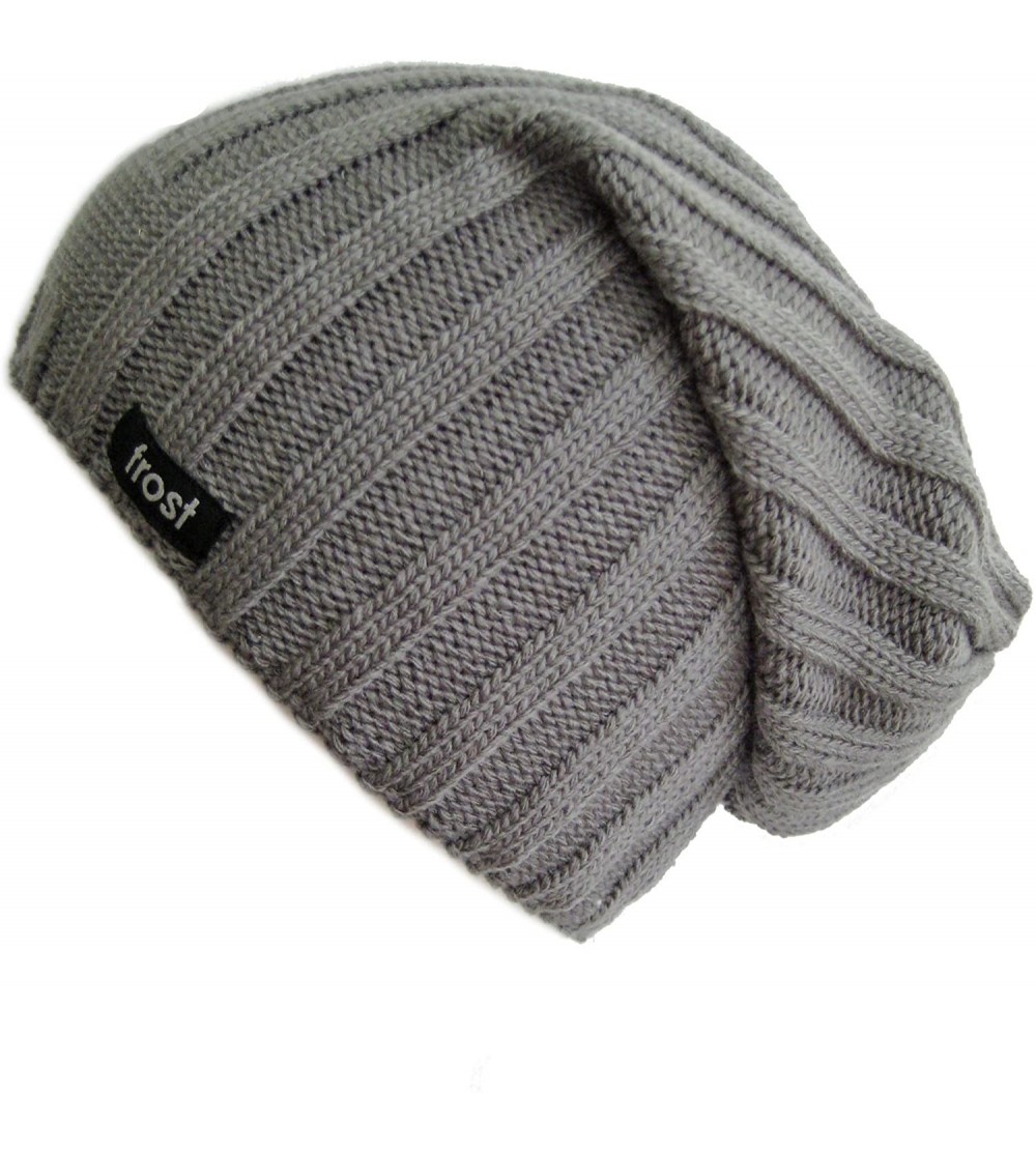 Skullies & Beanies Slouchy Winter Hat Warm Winter Beanie M2013-334 - Charcoal - CR11HPIXG3P $16.11