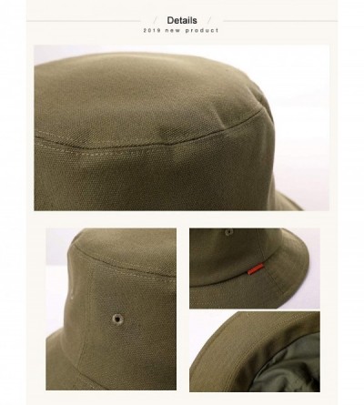 Sun Hats Womens UPF50+ Summer Sunhat Bucket Packable Wide Brim Hats w/Chin Cord - 00711_army Green - CX18RTGQ8WC $18.93