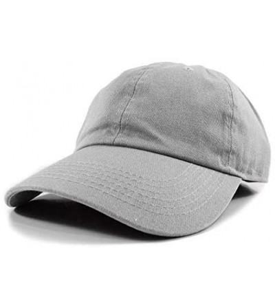 Baseball Caps Polo Style Baseball Cap Ball Dad Hat Adjustable Plain Solid Washed Mens Womens Cotton - Grey - C318WC6MA5N $10.26