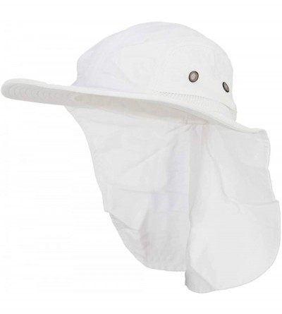 Sun Hats Mesh Sun Protection Flap Hat - White - CX18KE635ZE $41.95