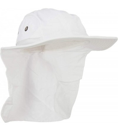 Sun Hats Mesh Sun Protection Flap Hat - White - CX18KE635ZE $19.84